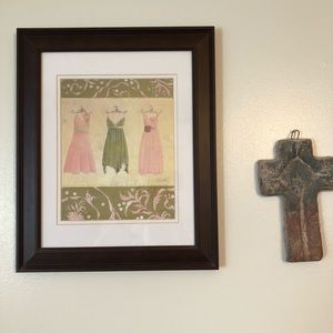 Pink & Green Dresses Wall Art